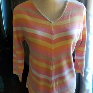 V neck pastel colored sweater